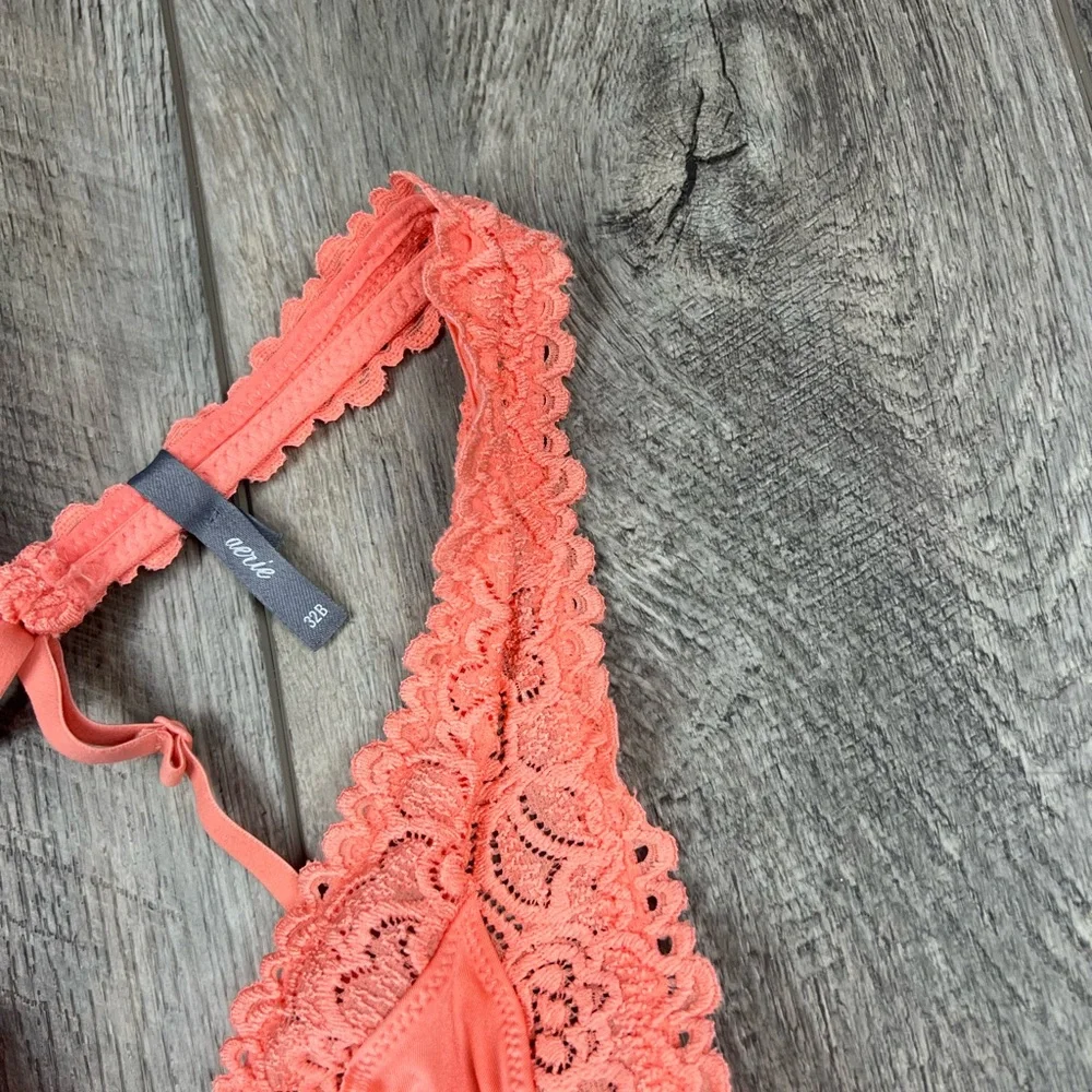 32B Aerie Peach‎ Lace Bralette